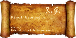Kindl Gabriella névjegykártya